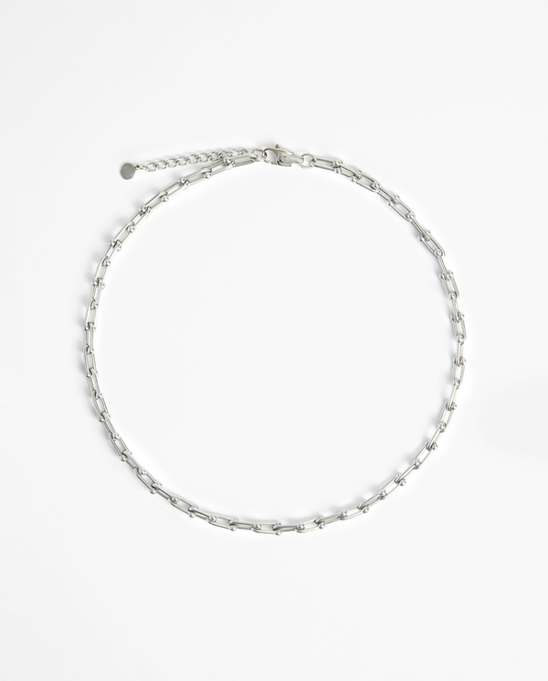 Industrial Link Chain - White Gold