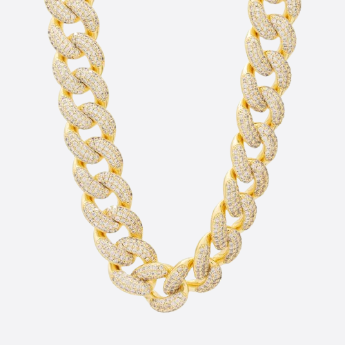 20MM ICED CUBAN CHAIN - GOLD