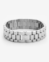 15mm Watch Strap Link Bracelet - White Gold