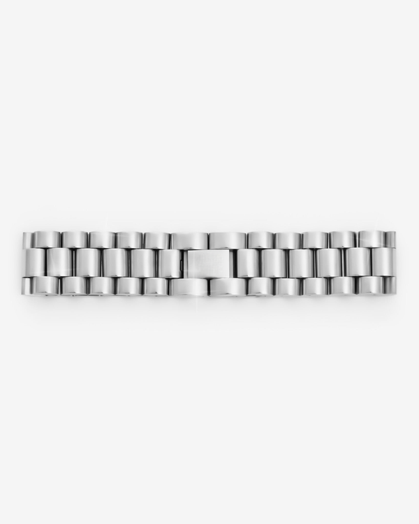 15mm Watch Strap Link Bracelet - White Gold