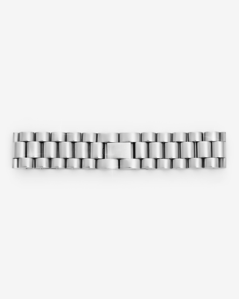 15mm Watch Strap Link Bracelet - White Gold