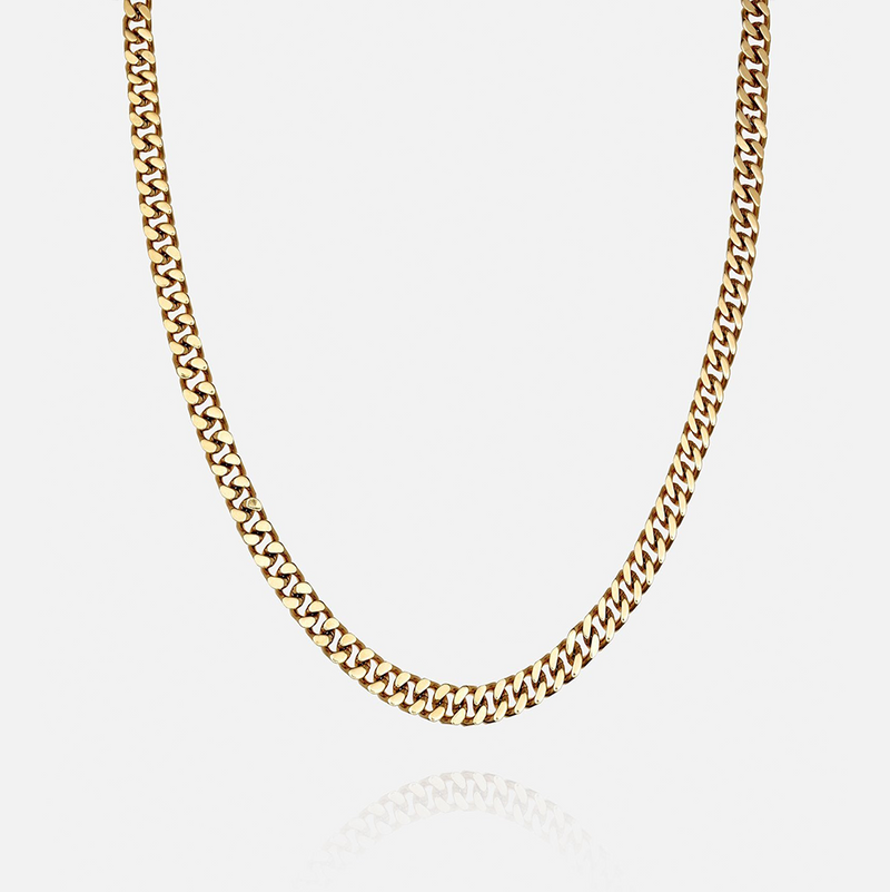 8mm Cuban Chain - Gold