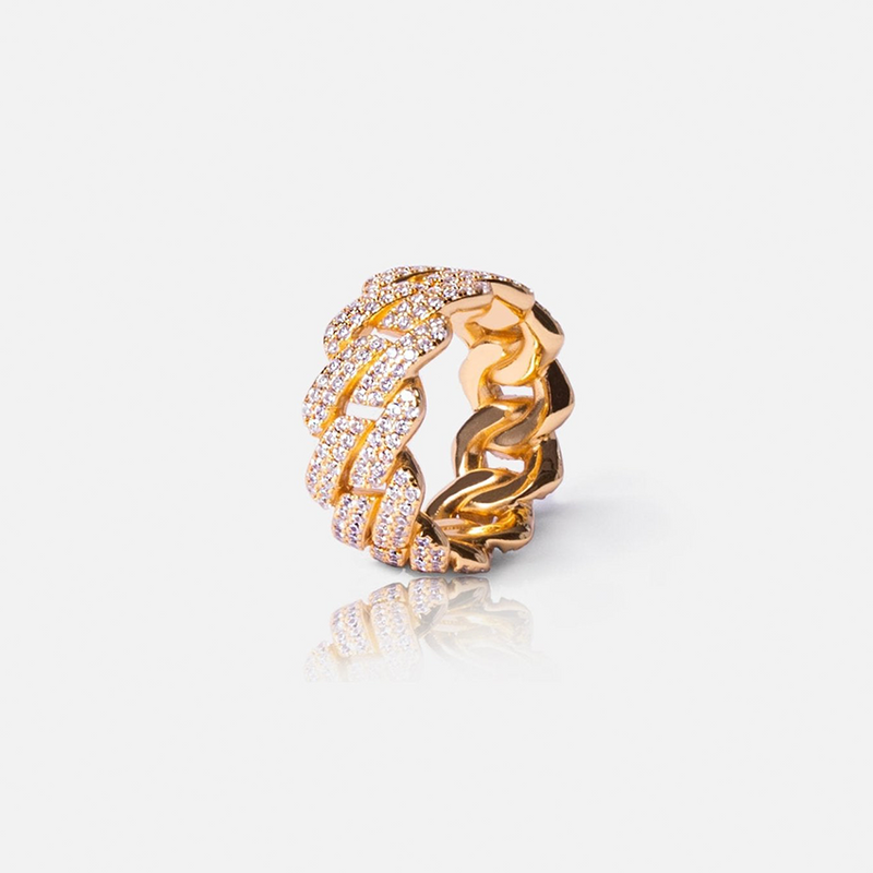 Prong Cuban Ring - Gold