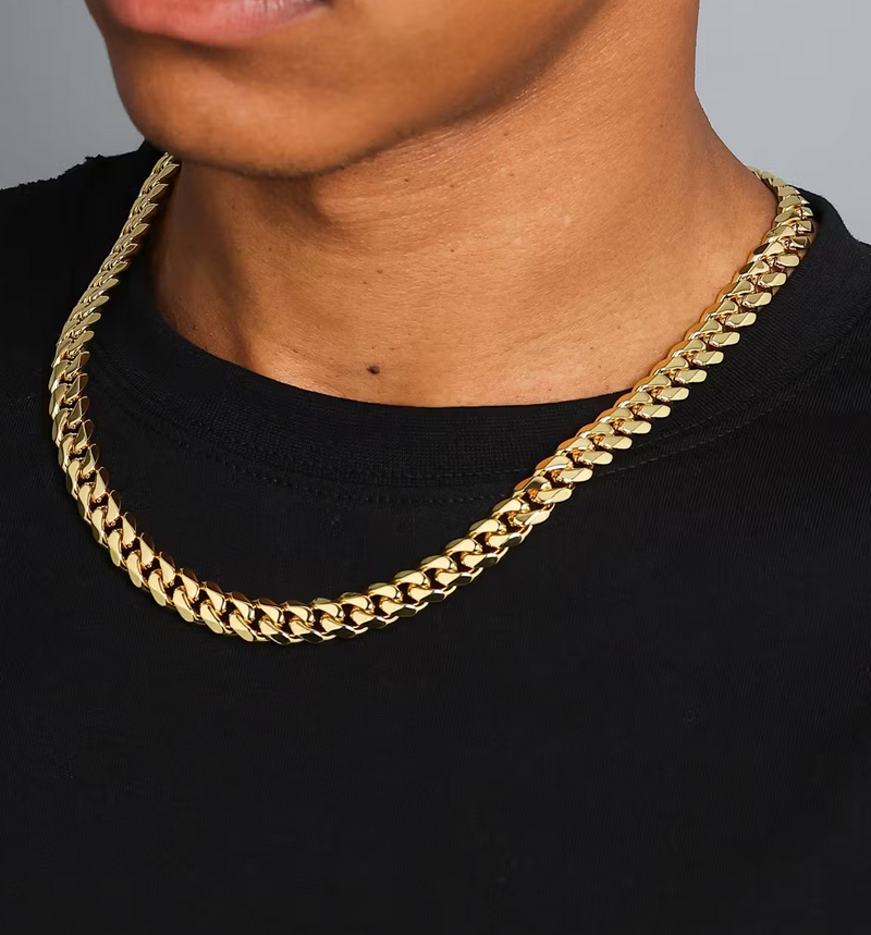 8mm Cuban Chain - Gold