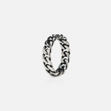 Cuban Link ring - White Gold