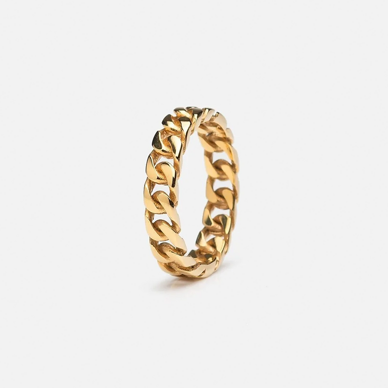 Cuban Link ring - Gold