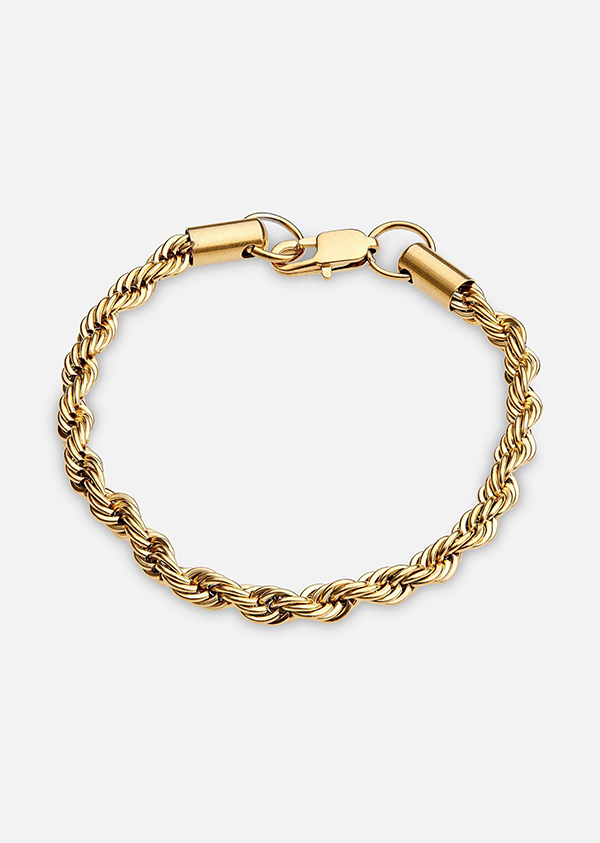 5mm Rope Bracelet - Gold