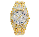 Diamond AP Arabic Watch in Yellow Gold