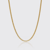 3mm Miami Cuban Link Chain - Gold