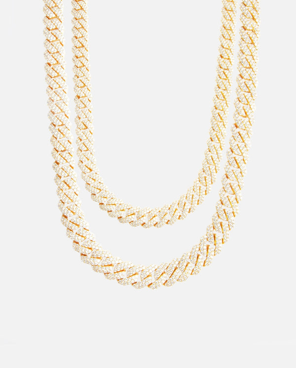 14mm Prong Link Chain Bundle - Gold