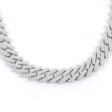 15MM Moissanite Prong Cuban Link Chain