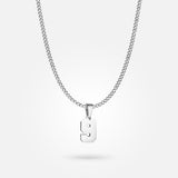 Jersey Number Pendant - White Gold