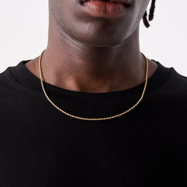 2.5MM Rope Chain - Gold