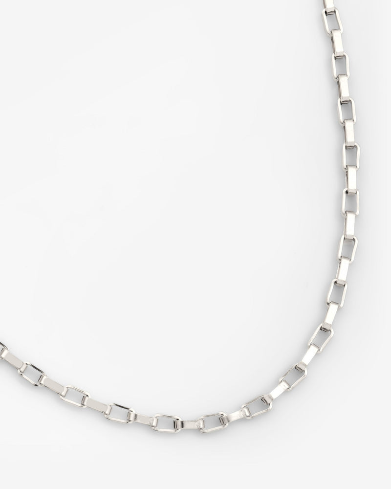 3mm Edge Chain - White Gold