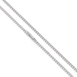 3mm Miami Cuban Chain Set - White Gold