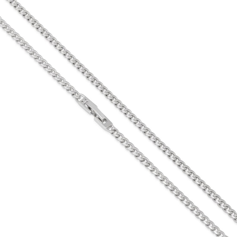 3mm Miami Cuban Chain Set - White Gold