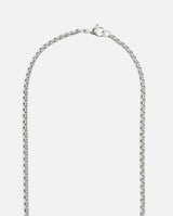 3mm mini rolo Chain - White Gold