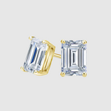 VVS BAGUETTE STUD EARRINGS 1.2 CTW  - Gold Vermeil