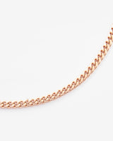 3mm Miami Cuban Chain - Rose Gold