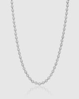 5mm Iced Ball Chain - White Gold