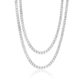 5mm Tennis Chain Bundle - White Gold