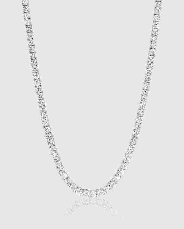 5mm Tennis Chain - White Gold