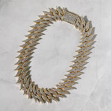 30mm Spiked Cuban Chain - Gold