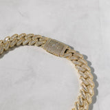 15mm Baguette Cuban Chain - Gold