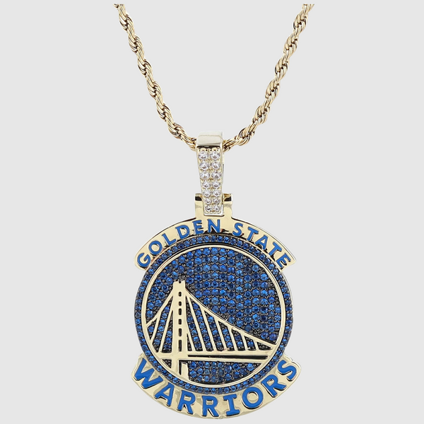 Golden States Warriors Iced Pendant - Gold