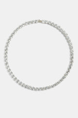 8mm Tennis Chain - White Gold