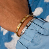 Iced Band Bracelet - White Gold