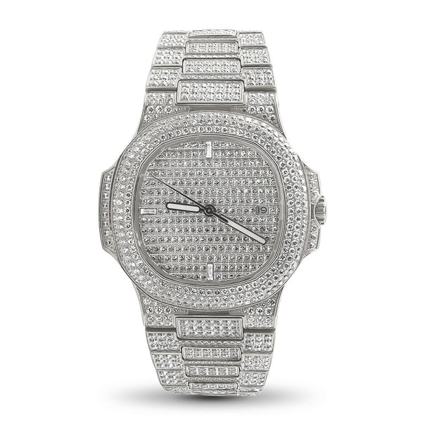 Royalty Iced Out Watch - White gold