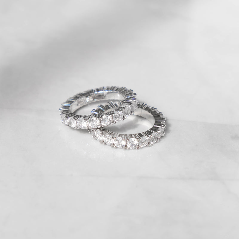 Single Row Eternity Ring - White Gold