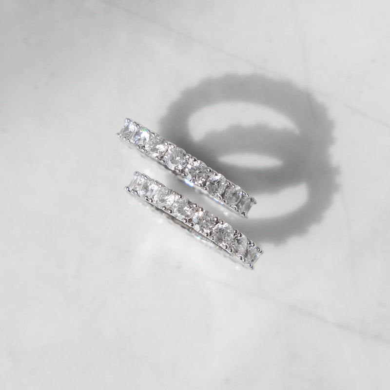 Single Row Eternity Ring - White Gold