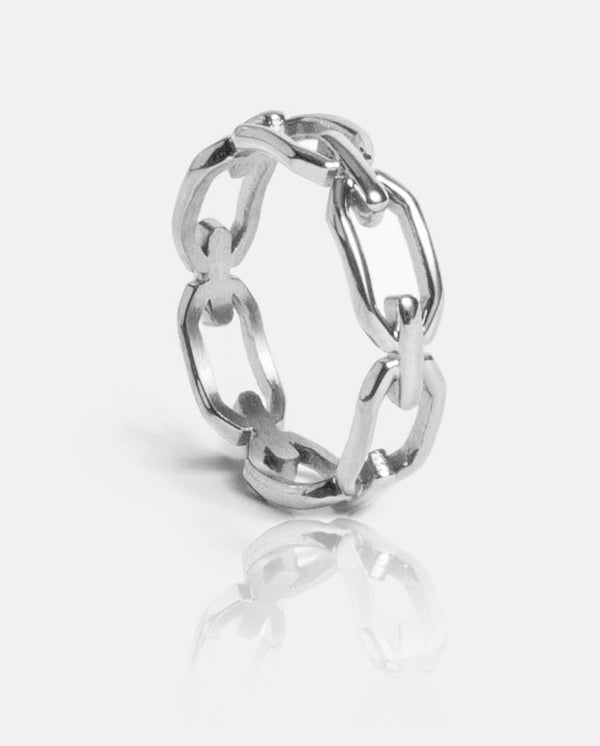 Link Ring - White Gold