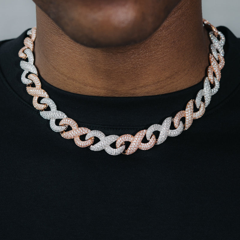 15mm Infinity Diamond Chain - Two Tone