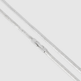 5mm Thick Herringbone Chain Set - White Gold