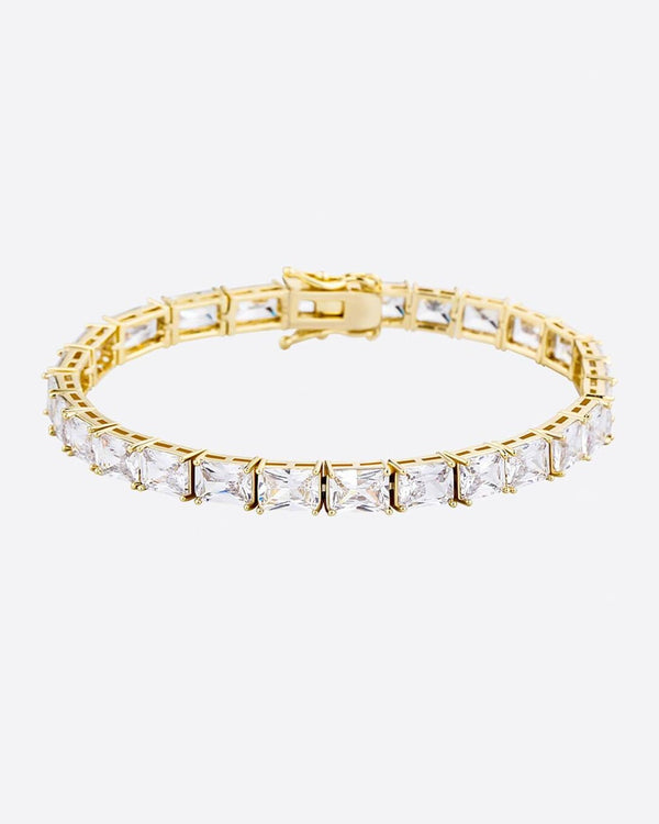 BAGUETTE TENNIS BRACELET - 6MM GOLD