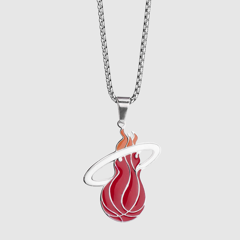 Miami Heats Pendant - White gold