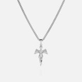 Angel Pendant - White Gold