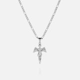 Angel Pendant - White Gold