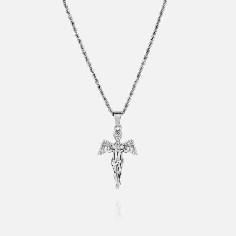 Angel Pendant - White Gold