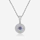 DIAMOND COMPASS PENDANT - White Gold