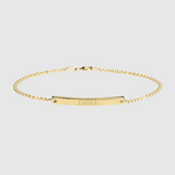 Bar custom bracelet - gold