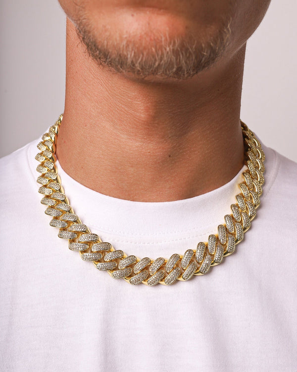 20MM ICED CUBAN CHAIN - GOLD