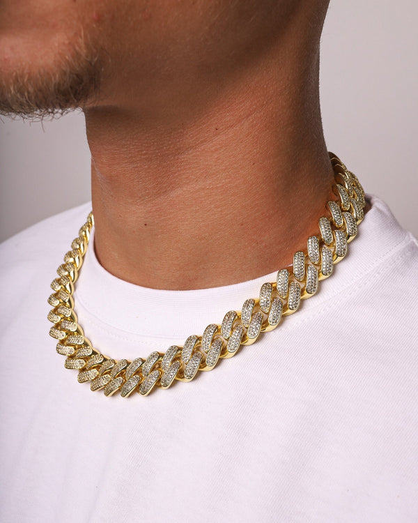 20MM ICED CUBAN CHAIN - GOLD