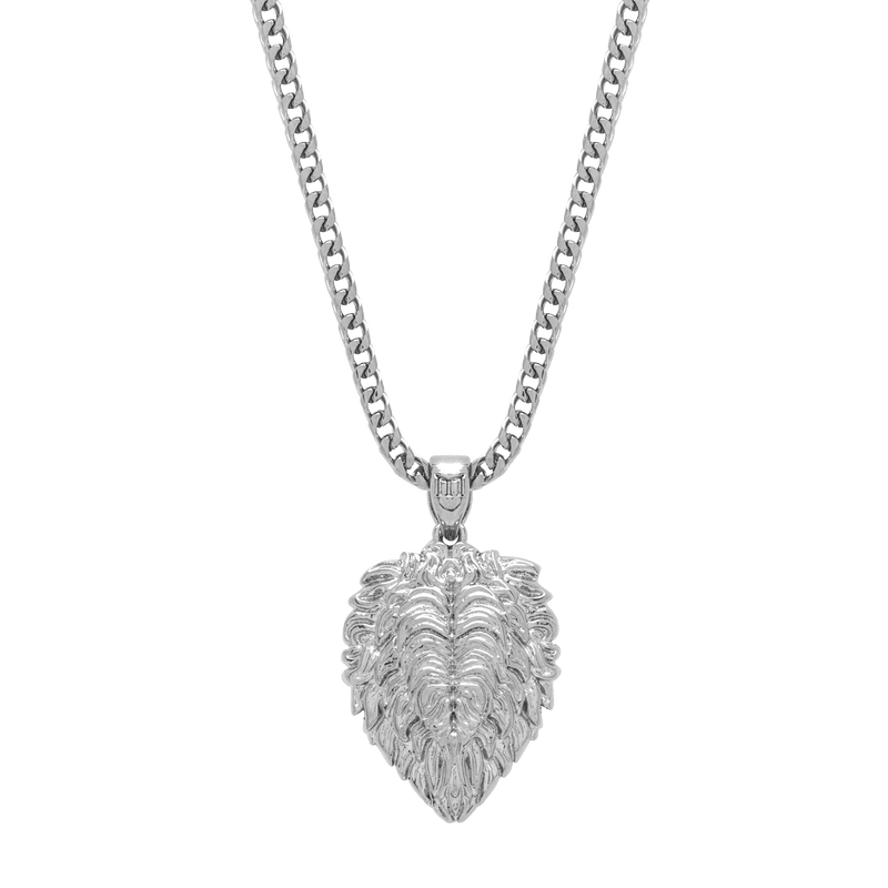 Lion Necklace - White Gold