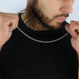 ROPE CHAIN 5MM - Solid White Gold