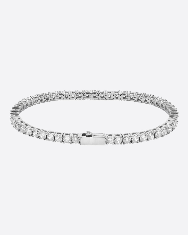 3MM VVS tennis bracelet - White Gold